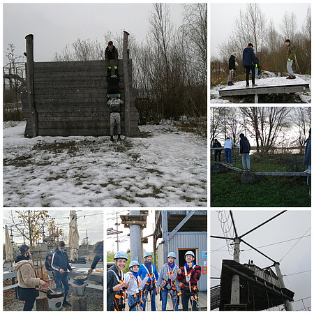 Bildercollage zum Projekt Team